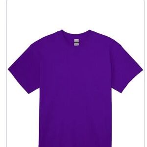Plain Purple Crew Neck T-Shirt - Unbranded